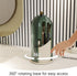 Makeup Brush Holder with Dustproof Cover, 360 Rotating Organizer for Vanity Bathroom (Green)