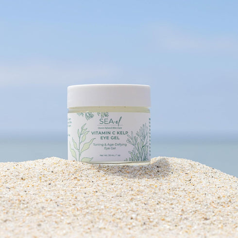 Vitamin C Kelp Eye Gel for Puffiness, Under Eye Bags & Dark Circles, Cooling Youthful Glow, 1 Oz