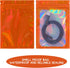 100 Pieces Smell Proof Mylar Bags, Resealable Holographic Packaging Pouch with Clear Window for Food Storage