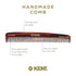 Kent F3T Handmade Dressing Table Comb for Men and Women, Fine Tooth Hair Comb for Grooming, Beard, Mustache