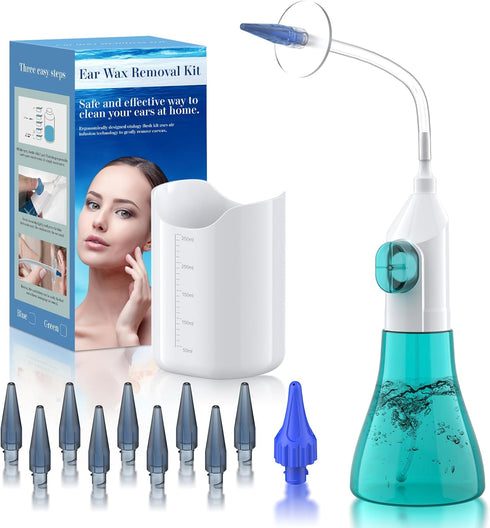 Ear Wax Removal Kit, Manual Ear Irrigation Flushing System for Safe and Effective Ear Cleaning