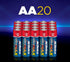 ACDelco UltraMAX 20-Count AA Batteries, Alkaline Battery with Advanced Technology, 10-Year Shelf Life, Recloseable Packaging