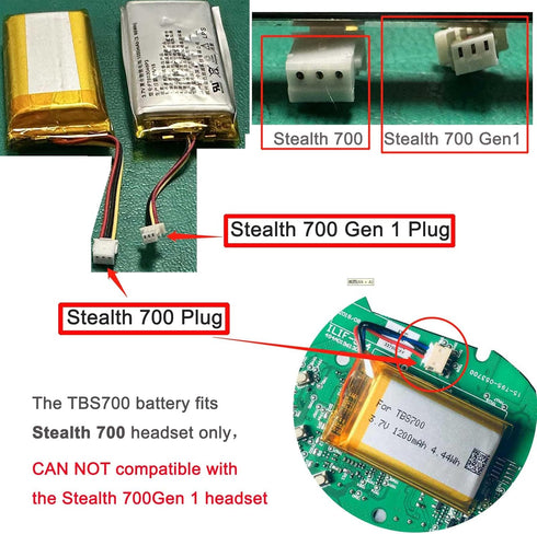 AOLIKES 1200mAh Battery Replacement for Turtle Beach Stealth 700P, Elite 800, Elite 800X, i30/i60/i70 Headset