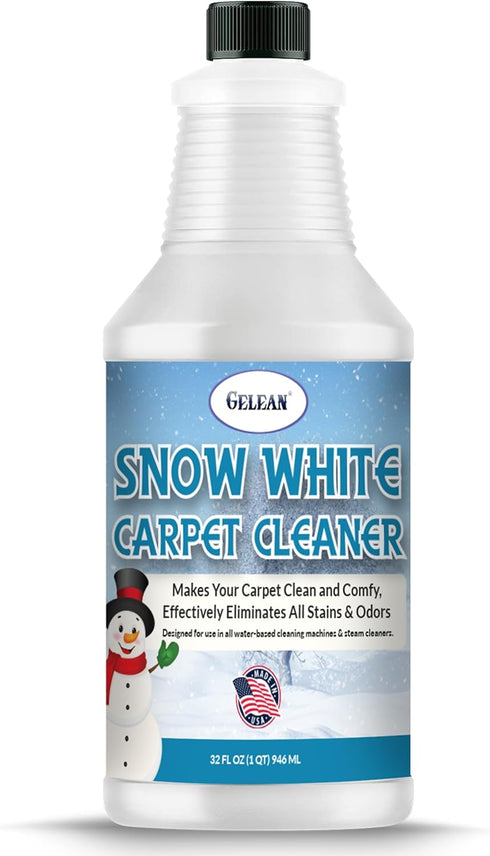 Carpet Cleaner Rug Extracting Shampoo, SNOW WHITE Solution for Tough Stains and Odors, 32oz for Carpets.