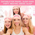 SATINIOR 10 Pcs White Eye Mask Bulk - Sleepover Party Supplies with 8 Fabric Marker Pen for DIY Decorate