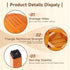 16 Inch Round Bamboo Waterproof Shower Bathroom Stool Chair, Duty Wooden Bath Corner Shaving Legs Bench Seat (Honey