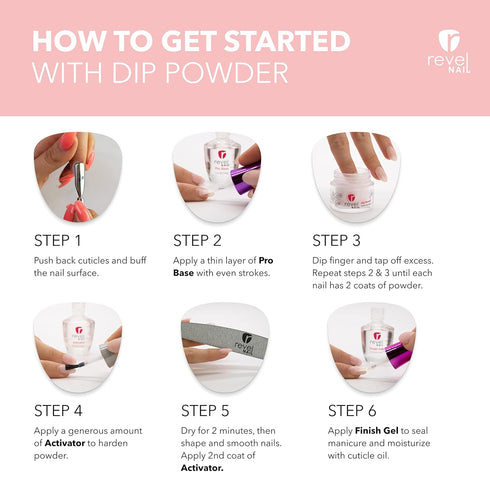 Revel Nail Dip Powder - Red Glitter Powder Dip Nail Polish, Chip Resistant with Vitamin E and Calcium, Infatuated