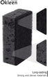 Black Multi Use Scrub Sponges, Made in Europe, 18 Pack, 4.3x2.8x1.4 inches, Heavy Duty Fiber, Odorless Durable Scrubber