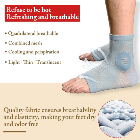 3 Pairs Neuropathy Socks - Compression Socks 20-30 mmHg for Foot Pain Relief, Arch Support, Achilles Tendonitis (Gray,