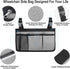 Wheelchair Side Bag with Cup Holder, Waterproof Armrest Storage Pouch for Most Wheelchairs, Walkers, Rollators (Gray)