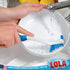 Lola Kitchen Scrubber Dish Brush, Poly Fiber Bristles, Built-in Food Scraper, Non-Slip Grip Handle, 4 Pack