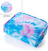 Kids Hanging Toiletry Bag for Girls, Waterproof Travel Makeup Wash Bag, Tie Dye Blue
