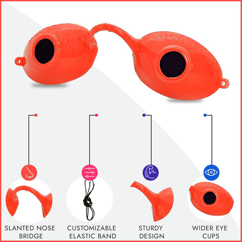 Super Sunnies Tanning Goggles Eyeshields, UV Eye Protection, FDA Compliant, 2 Pairs in Random Colors