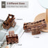 Shinowa 3 Pieces Leopard Print Hair Claw Clips, Strong Hold Jaw Clips for Thick Hair, Accessories for Women Girls,