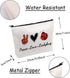 JXGZSO Good Luck Ladybug Symbol Makeup Bag With Zipper Gifts For Women Peace Love Ladybug Cosmetic Bag