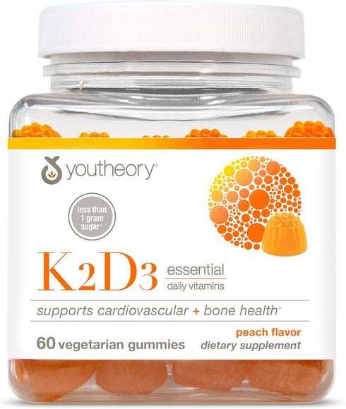 Youtheory K2D3 - Bone & Heart Health Support* - Combines Vitamin D3