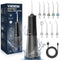 Cordless Water Flosser, Portable 300ML Dental Flosser with 9 Jet Tips, 5 Modes, IPX7 Waterproof - Black