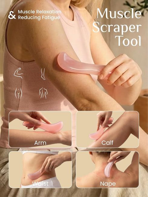 tophld 3PCS Muscle Scraper Tools, guasha Tool for Body, Scraping Tool Physical Therapy, myofascial Release Tool