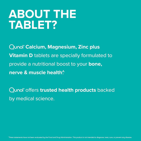 Qunol Calcium 3 in 1 Tablets, 270 Count with Calcium, Magnesium & Zinc for Immune Support and Bone Health