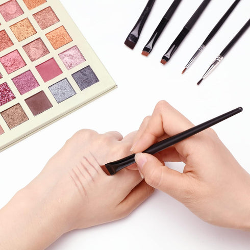 30 Pcs Eyeliner Brush Set, Gel Angled Eye Liner Brush, Fine Flat Slanted Eyebrow Brushes for Women Girls