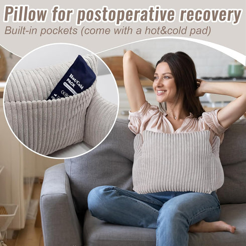Tummy Pack Hysterectomy Recovery Pillow, Cotton Post-Surgery Cushion for Abdomen C-Section, Tuck Lumpectomy, Myomectomy