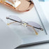 LifeArt Blue Light Blocking Glasses, Computer Reading Glasses, Anti Blue Rays, Stylish Rimless Frame Tinted Lens (+2.50