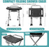 GardEasy with,400lbs Height Adjustable Folding Shower Chair Seat, Stainless Steel Small Shower Chair for Inside Shower