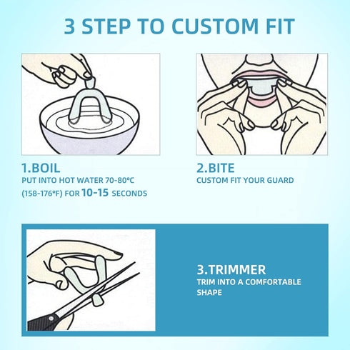 Thermoplastic Teeth Whitening Mouth Trays Tooth Mouth Guard Whitening Teeth Trays with Case Mold Dental Oral Care Kit
