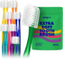 Extra Soft Toothbrush Refill for Adults, Sensitive Gums, 14 Pcs Manual Toothbrushes with Individual Head Covers, Green