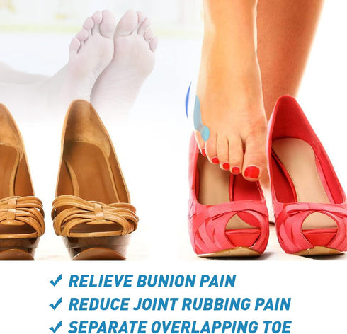 Bunion Protector Cushion, 14 Packs of Gel Corrector Pads with Separator for Pinky Toe, Relief for Foot Pain, Calluses,