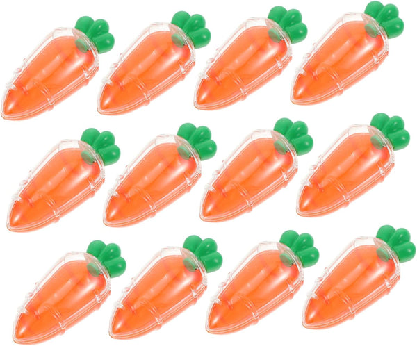 MIIZOO 12pcs Carrot Candy Containers Plastic Easter Boxes for Treat Storage Lightweight for