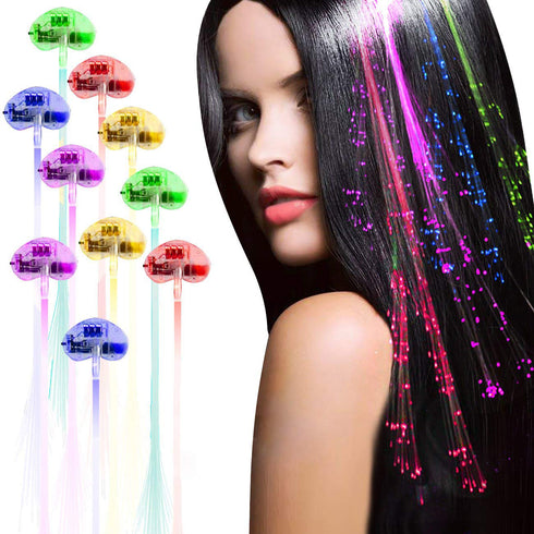 LED Light Up Hair Clips - 30 Pack Glow in the Dark Party Supplies for Women & Girls