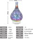 SMGZC 3D 7 Firework Glass Essential Oil Aroma Diffuser Ultrasonic Aromatherapy Humidifier Aromatherapy Lamp- Color