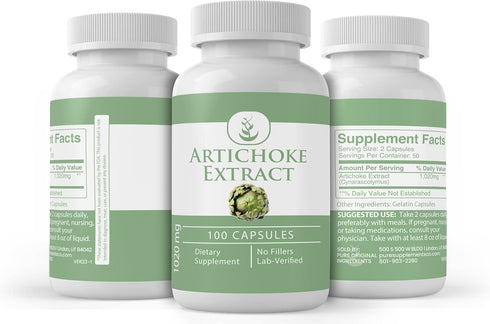 PURE ORIGINAL INGREDIENTS Artichoke Extract (100 Capsules) - Always Pure, Lab Verified, No Additives Or Fillers