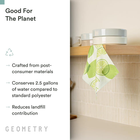Summer 10" 10" 3-Pack GEOMETRY Kitchen Dish Cloths - Spring & Collection - Premium Dishcloths with Geoweave - Absorbent