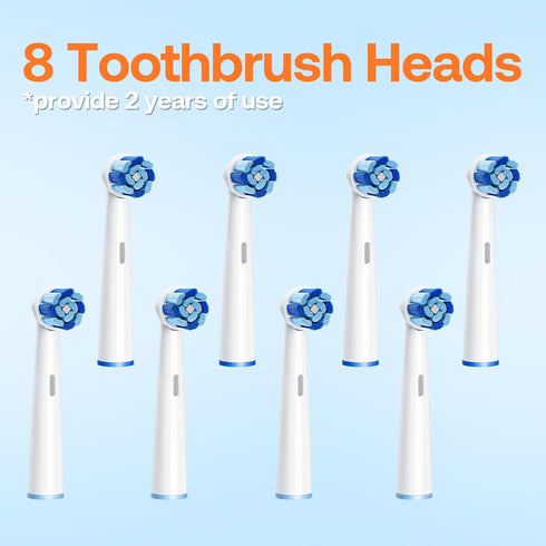 Bitvae R2 Rotating Electric Toothbrush for Adults, 8 Brush Heads, 5 Modes, Purple