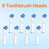 Bitvae R2 Rotating Electric Toothbrush for Adults, 8 Brush Heads, 5 Modes, Purple