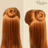 Parcelona Large 3 1/2" Brown Tortoise Shell Wavy Crink U Shaped Chignon Hair Pins Set of 3 Made in France for Women and