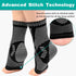 INDEEMAX Ankle Brace for Sprained Ankle, Copper Infused Compression Sleeve for Plantar Fasciitis, Silver Black, L
