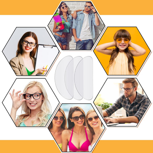 TOODOO 18 Pairs Eyeglasses Nose Pads - Adhesive Silicone Glasses Replacement Anti Slip Nosepads for Eyeglasses