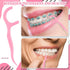 200 Count Dental Floss Picks Bulk, Non-Breakable Dental Flossers for Adults, Family Pack Travel (Pink)
