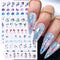 Sea Animals Nail Art Adhesive Sticker, 3D Self-Adhesive Decals, Holographic Shell Fish Jellyfish Decoration