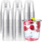 Ziliny Disposable Stemless Glasses 12oz Crystal Plastic Wine Glasses Clear Classic Pet