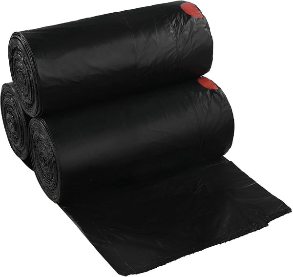 13 Gallon Drawstring Garbage Bags, Tall Kitchen Trash Bags, Black, 110 Counts