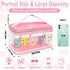 Chenille Letter Clear Makeup Bags Stuff Pouch, Preppy Patch Makeup Bag Zipper with Handle, Transparent PVC & Nylon Waterproof Glitter Cosmetic Handbag Travel Toiletry Storage for Women (STUFF-Pink)