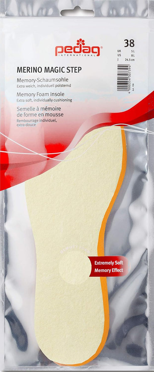 W9/m6/eu 39, 2.8 Pedag Merino Magic Step Memory Foam Insole, Ounce