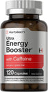 Horbaeach Energy Supplement - 120 Capsules with Caffeine, Ginseng & Vitamin B12, Daily Energy Booster Pills