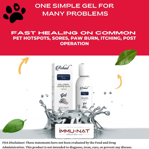 Reboot Colloidal Silver Gel - 35PPM Max Strength - First Aid & Burn Relief, Soothes Itching, 3.4oz