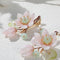 SHIYANG 1 Pair (2 pcs) Pink Handmade Lotus Hair Clips: Cute Floral Decorative Hair Accessories for Hanfu and Korean