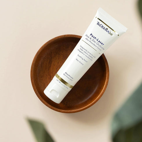 TriDerma Post Laser Aloe & Zinc Occlusive Cream, 3.3 oz for Use After Chemical Peels, Micro-Needling or Laser Treatments